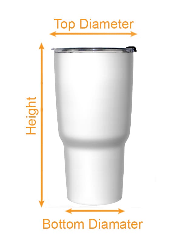 Tumbler 27oz size chart imperial