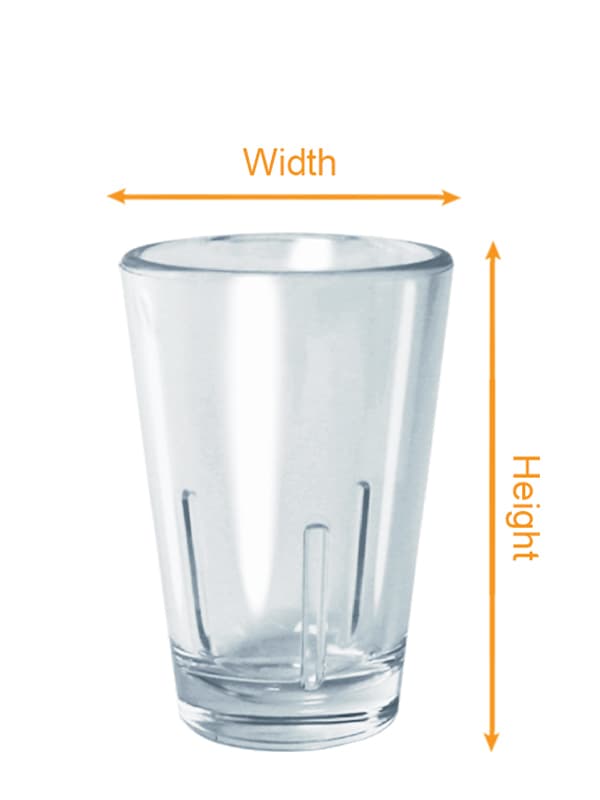 Shot Glass 2oz | WonkyWare size chart imperial