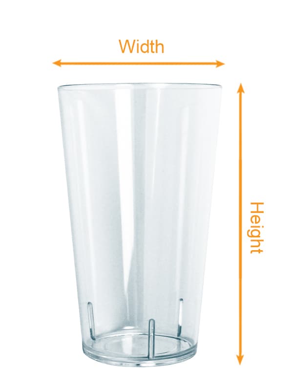 Tritan Cup 24oz | WonkyWare size chart imperial