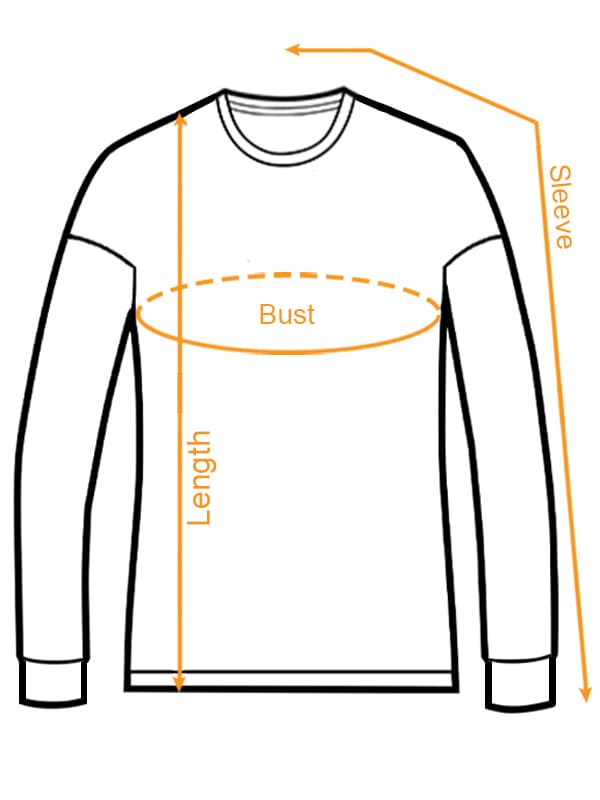 Youth's Long Sleeve | Gildan 5400B size chart imperial