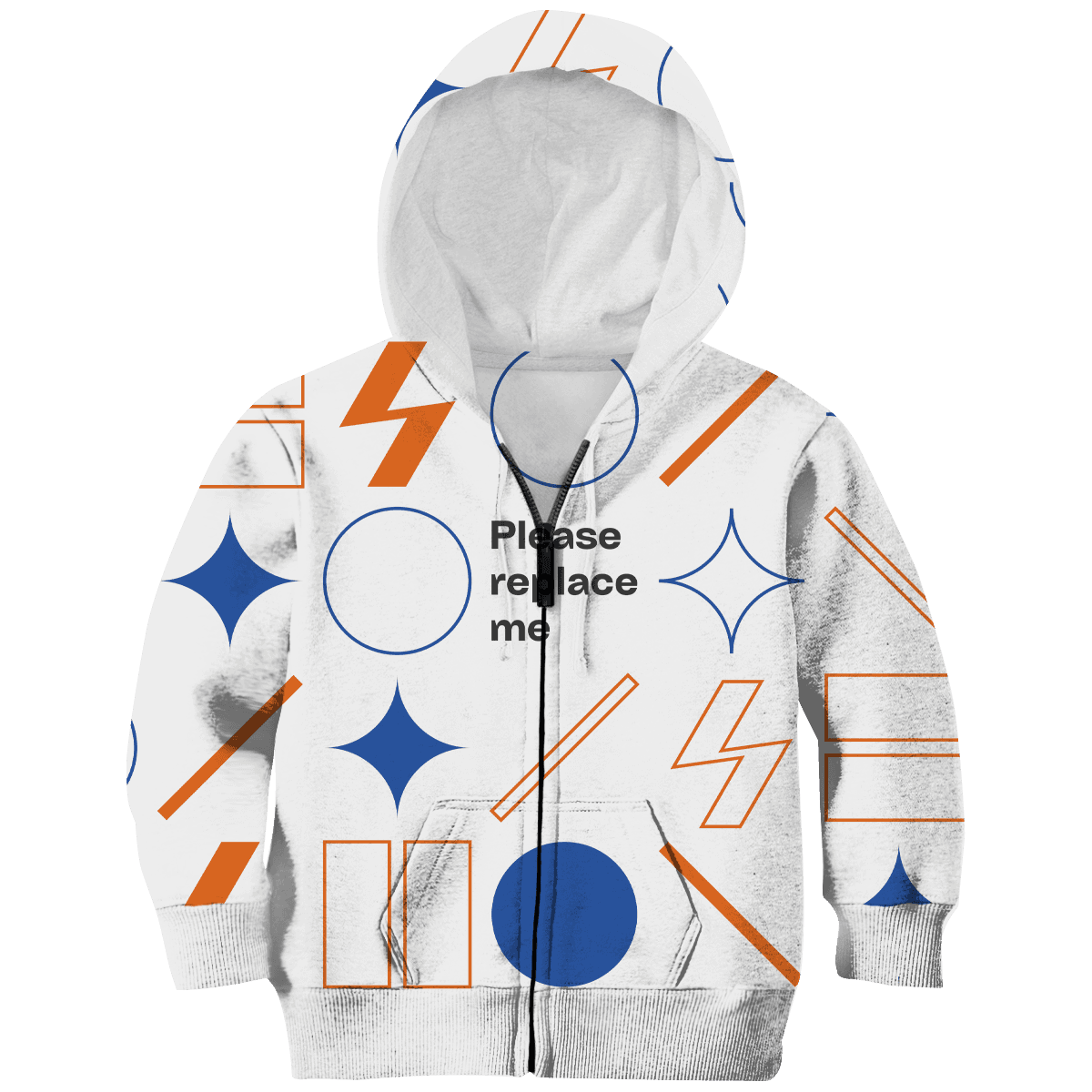 AOP Kid's Zip Hoodie - Soft Felt Standard (EU)
