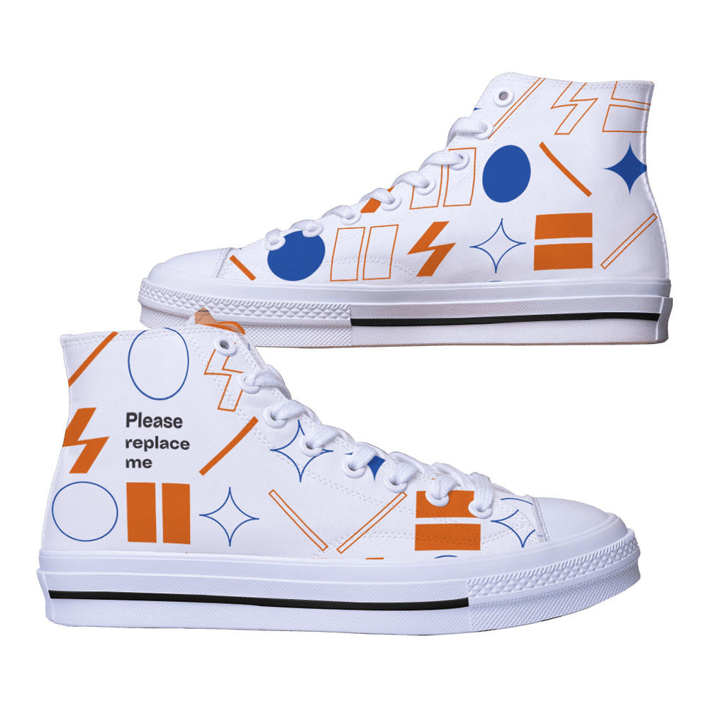 High Cut Canvas Shoes With Line (CN)