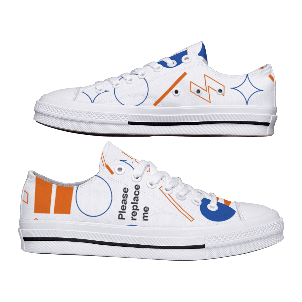Low Cut Canvas Shoes With Line (CN)