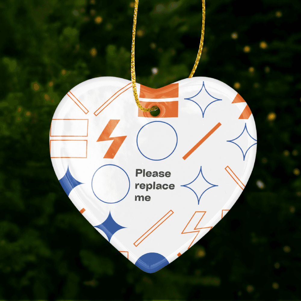 Ceramic Ornament - Heart (US)