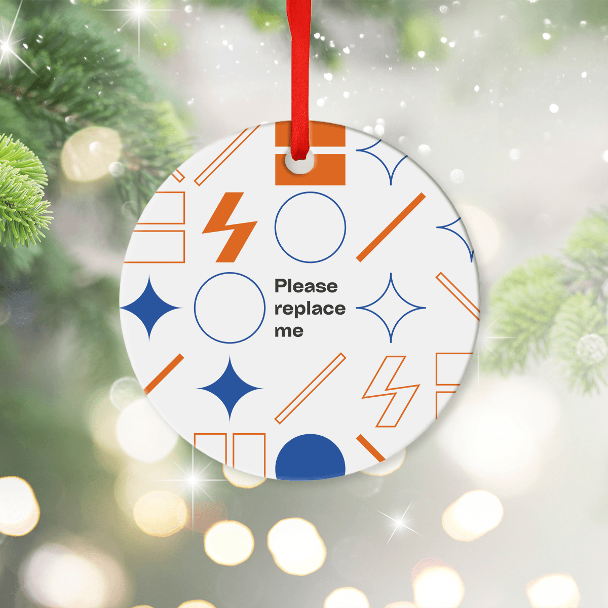 Ceramic Ornament - Circle (US Label)