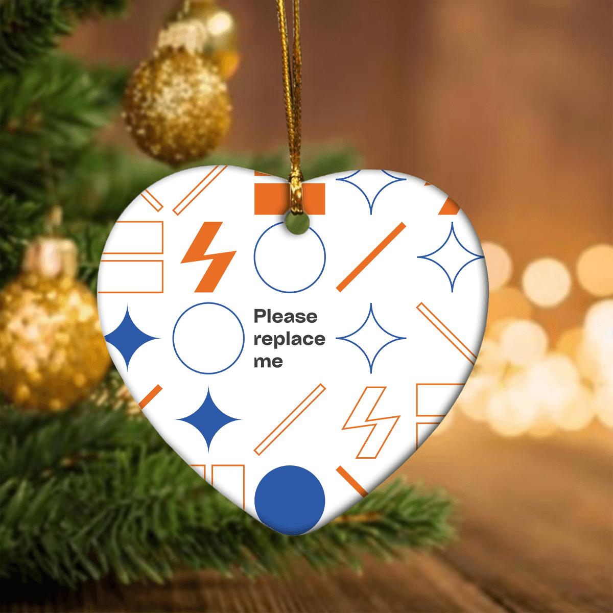Ceramic Ornament - Heart (US Label)