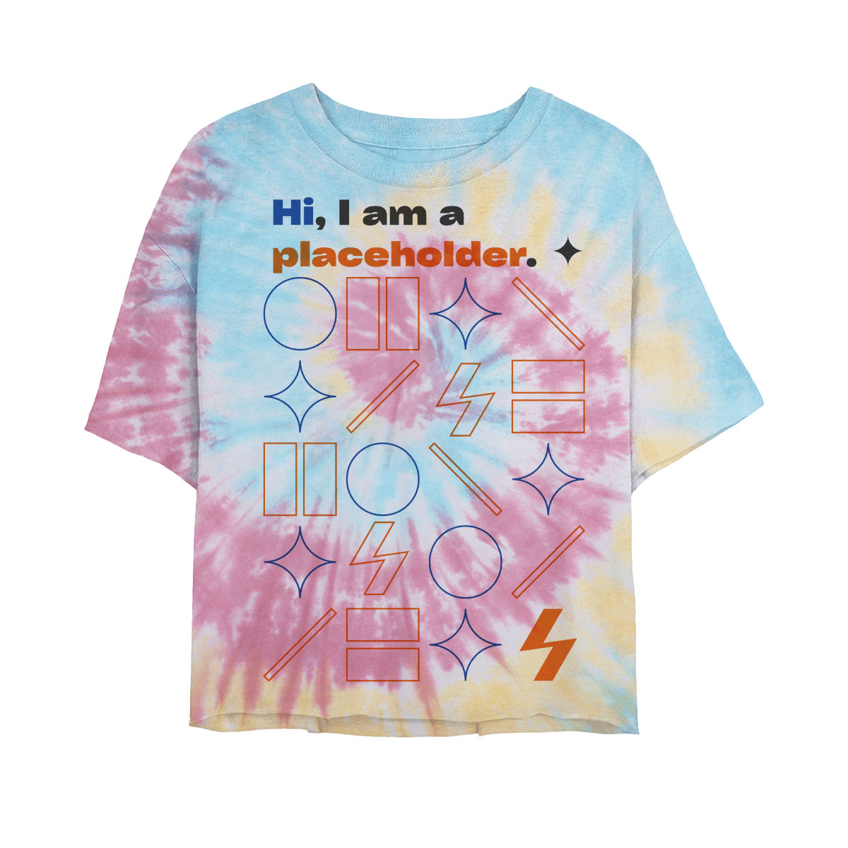 Lady's Tie Dye Cropped T-Shirt (US)