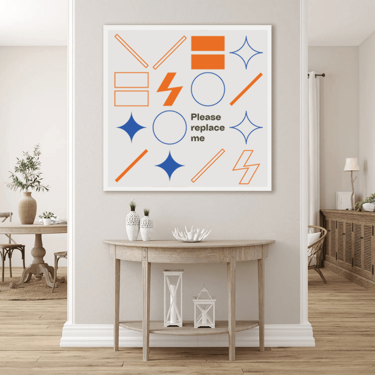 Assembled Framed Textile Art - Portrait (US Label)