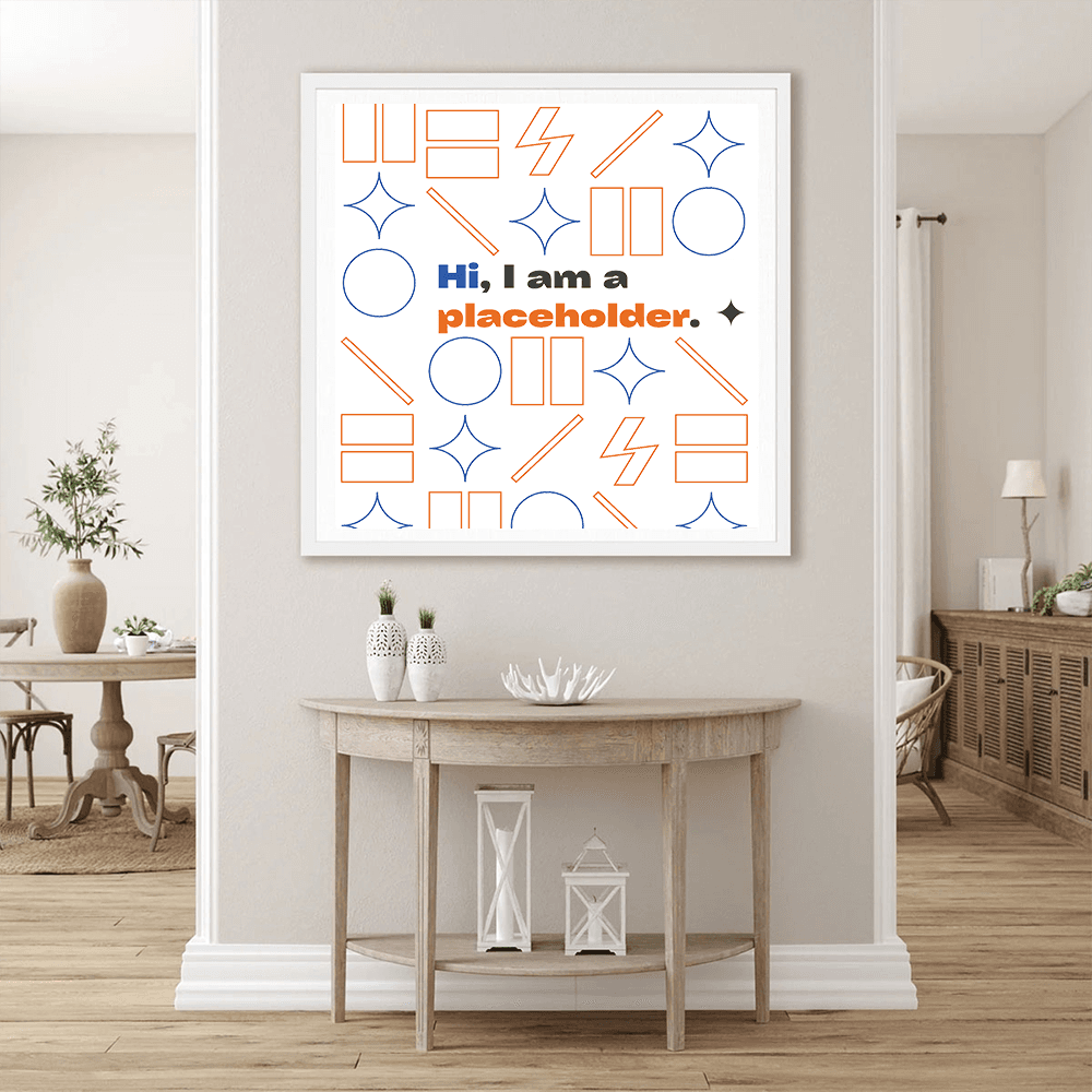 Assembled Framed Textile Art - Square (US)