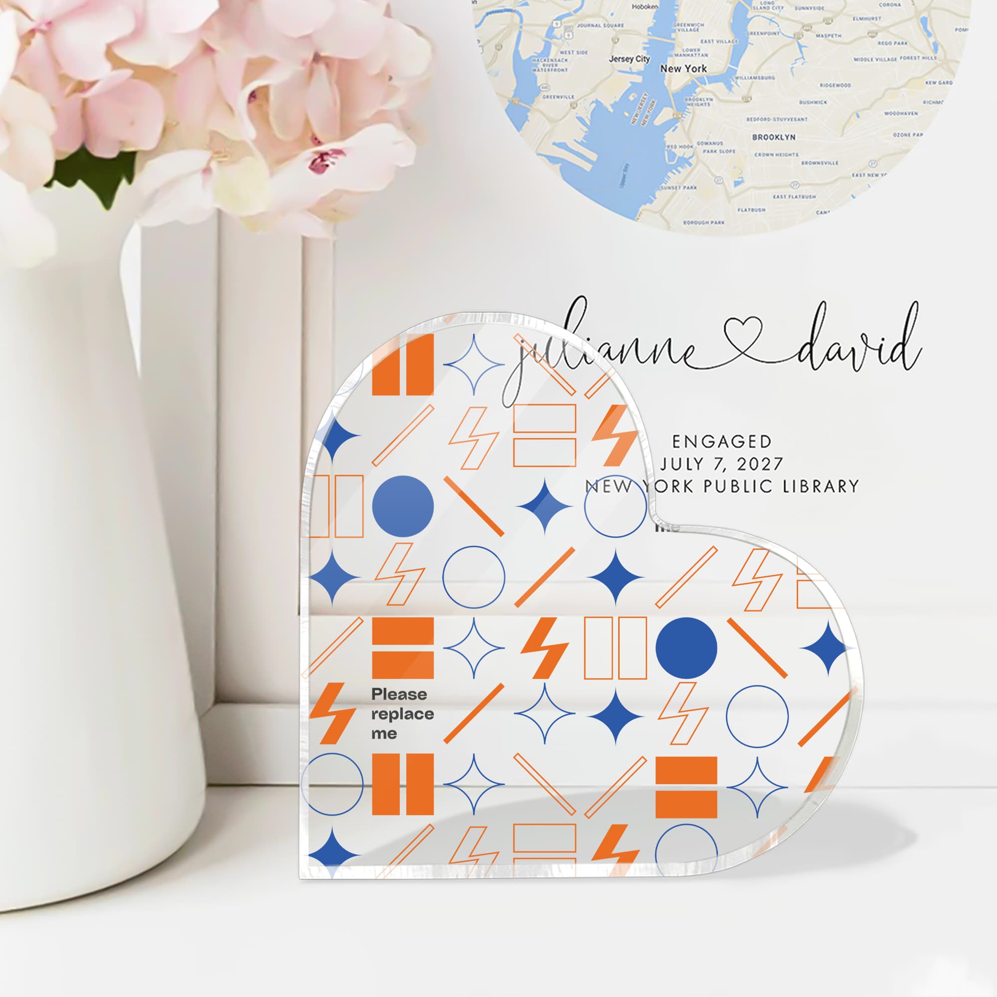 Heart Shaped Acrylic Block (EU Label)