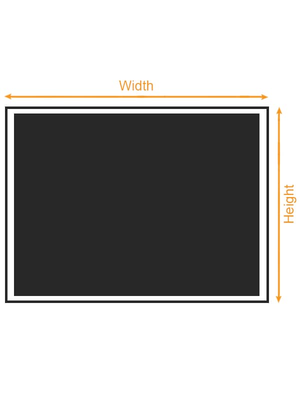 Landscape Metal Sign (EU Label) size chart imperial