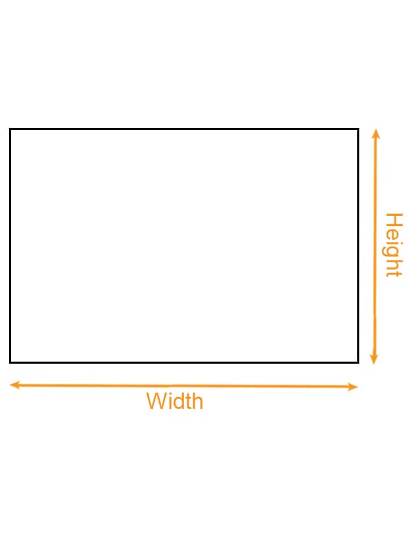 Landscape Greeting Card (UK) size chart imperial