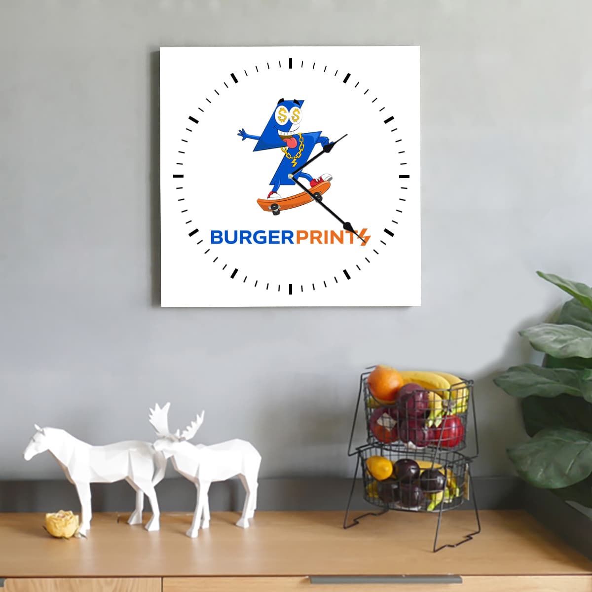 Square Wall Clock (UK)