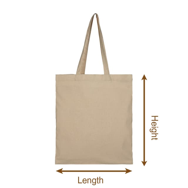 Recycled Tote Bag (UK) size chart imperial