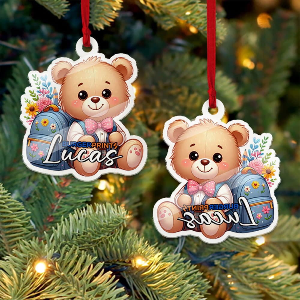 Acrylic Ornament - Custom Shape - 2 Sides (US Label)