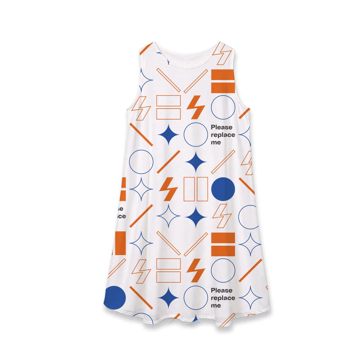 AOP Sleeveless A-Line Pocket Dress (US)