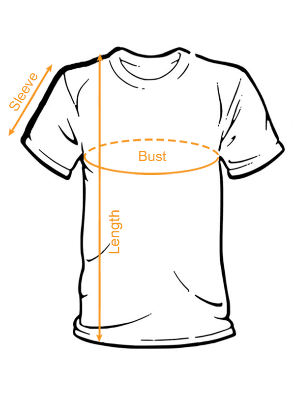 AOP Kid's T-shirt (US) size chart imperial