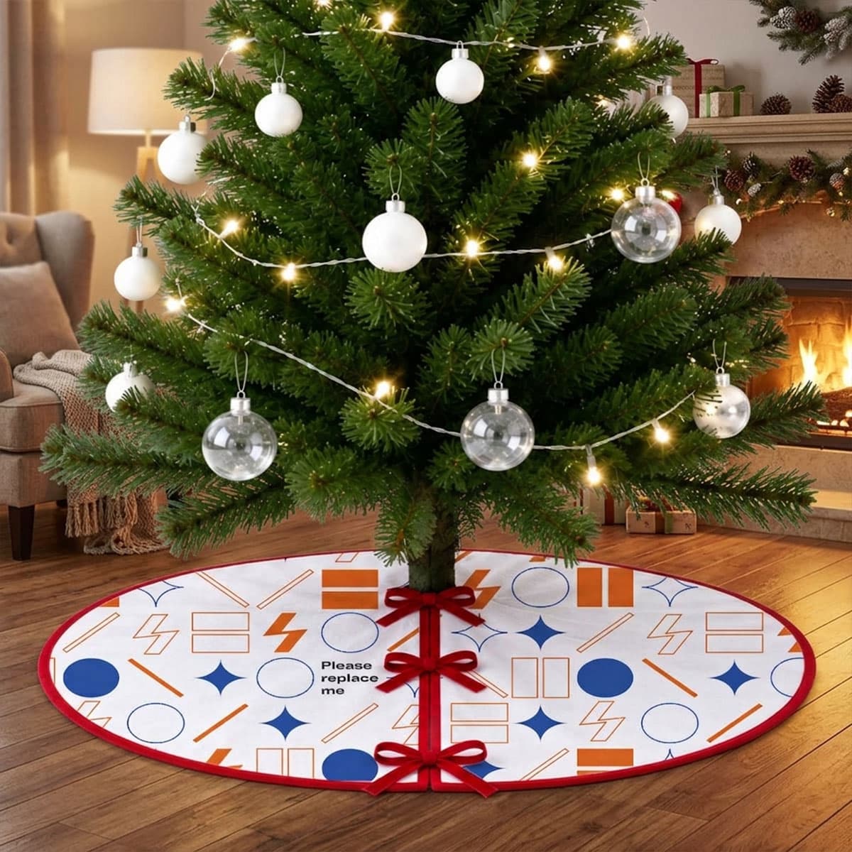 Christmas Tree Skirt With Strap (US Label)