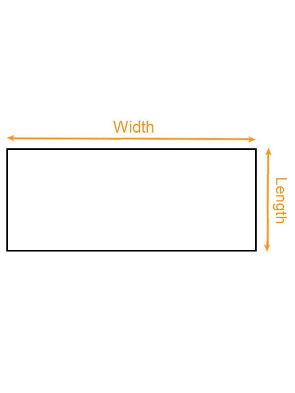 Festival Banner (US) size chart imperial