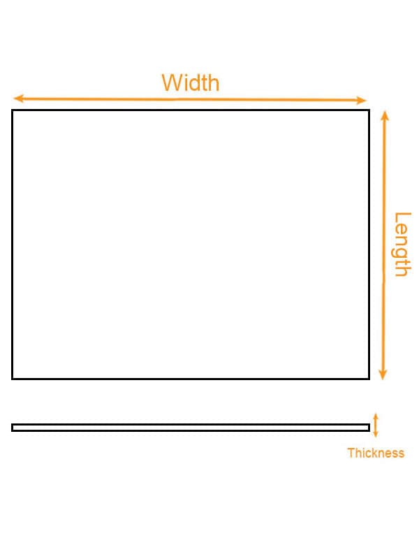 Yard Sign - Landscape (US Label) size chart imperial