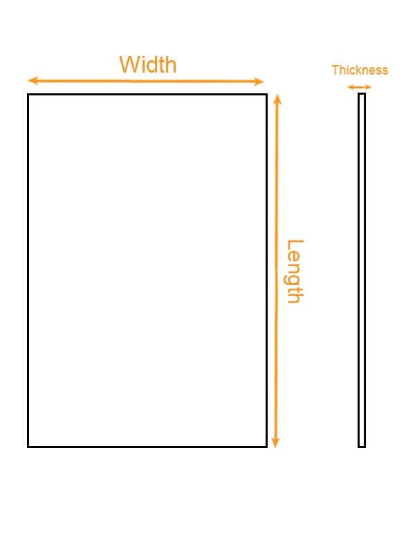 Yard Sign - Portrait (US Label) size chart imperial