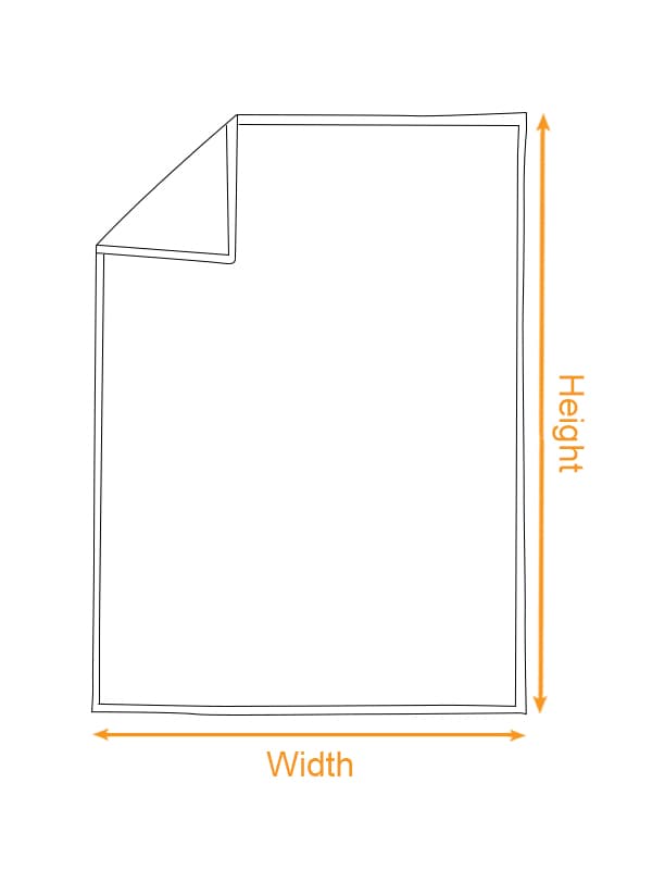 Vertical Minky Blanket (US) size chart imperial