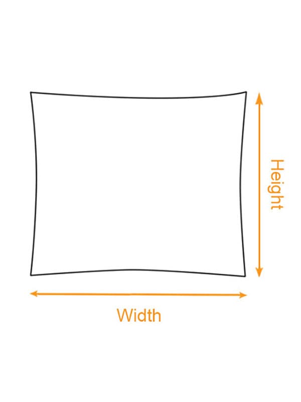 Envelope Linen Pillow - Square (US) size chart imperial