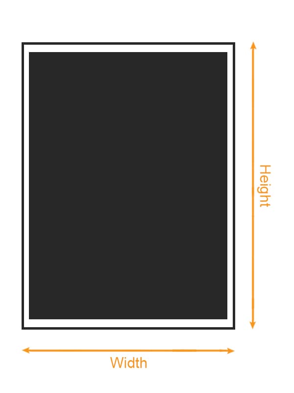 Poster - Portrait 4:5 (US Label) size chart imperial