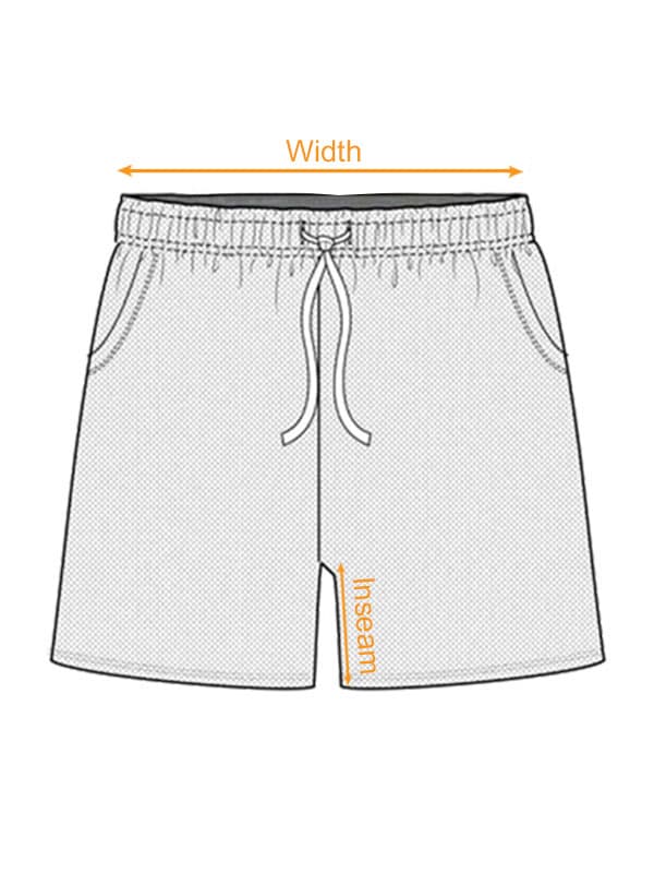 Pique Unisex Gym Shorts | American Apparel AA2PQ (US Label) size chart imperial