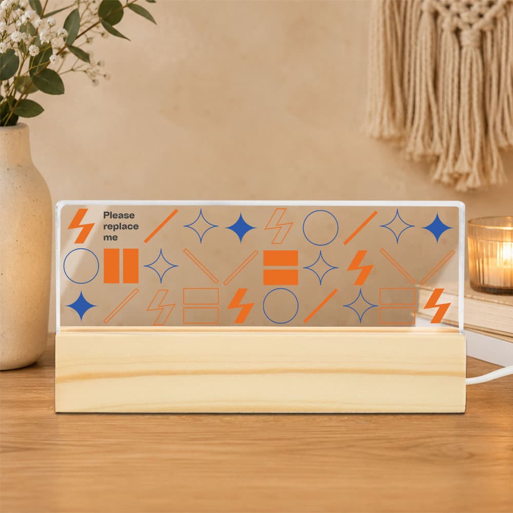 Rectangle Acrylic Night Light - Unprinted Base (US)