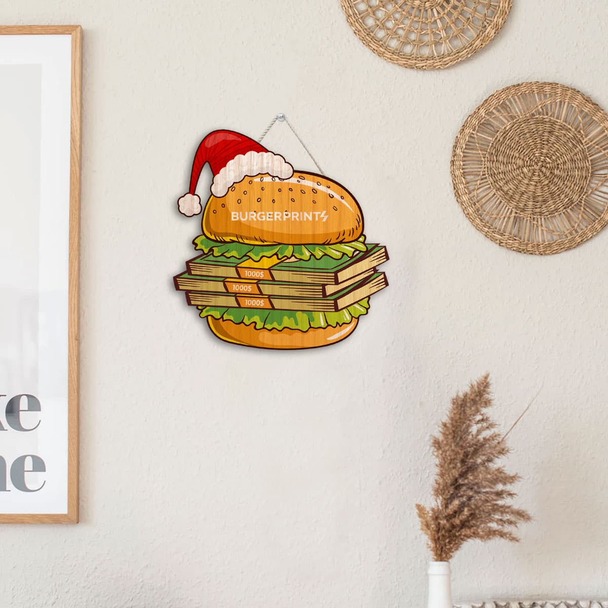 Wooden Hanging Sign - Custom Shape - 1 Side (US) image 1