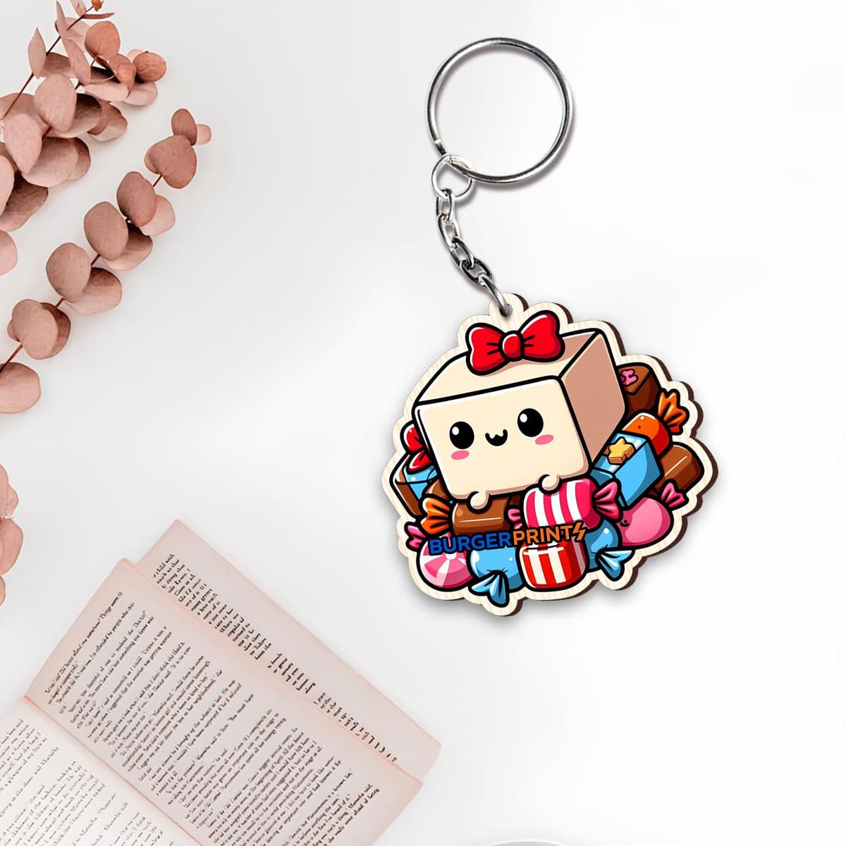 Wooden Keychain - Custom Shape - 1 Side (US Label)