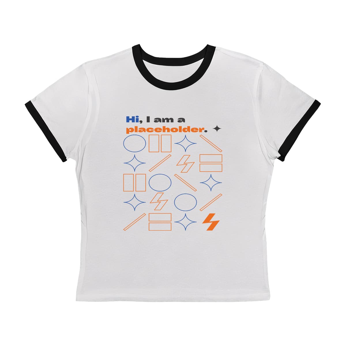 Women's Ringer Crop Tee | Tai Apparel T001578 (US)
