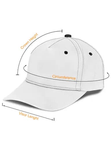 Faux Embroidered Baseball Cap - 2 Patches (VN) size chart imperial