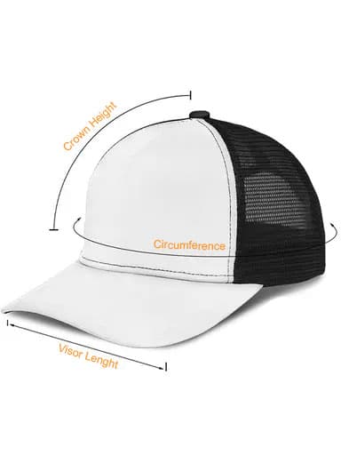 Faux Embroidered Mess-back Cap - 2 Patches (VN) size chart imperial