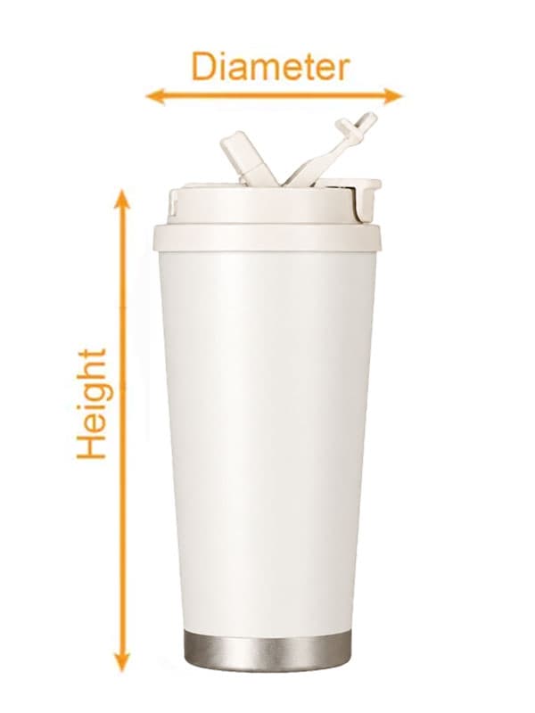 3D Layered UV Printed Tumbler 17oz (VN) size chart imperial