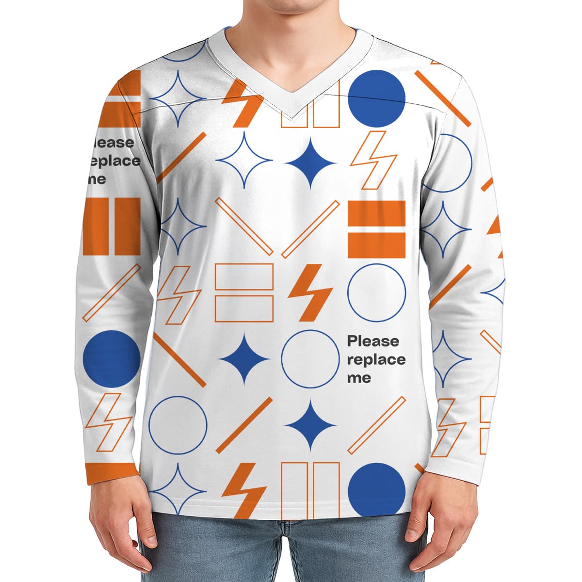 AOP Long-Sleeve Football Jersey Shirt (VN)