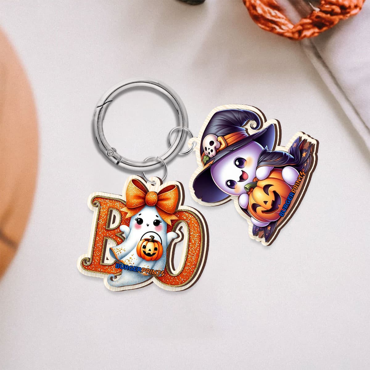 Wooden Custom Keychain With Charm - 2 Sides (VN)