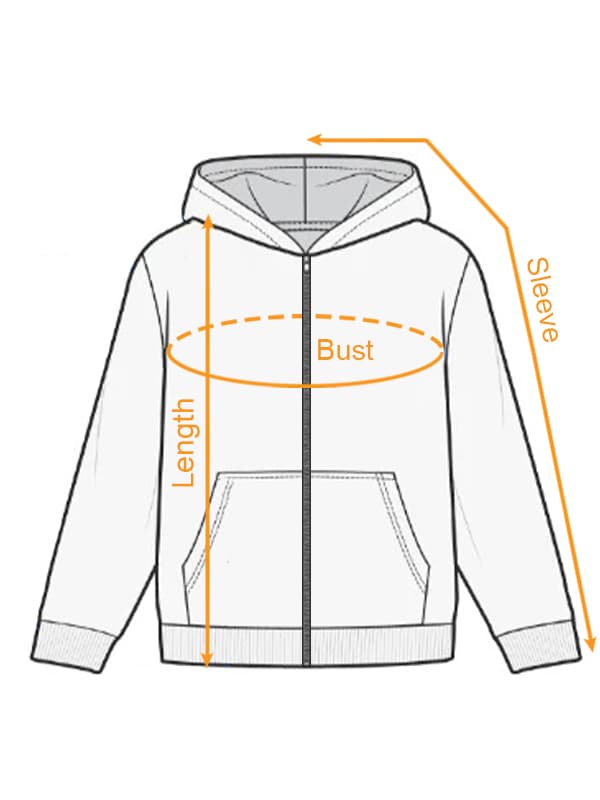 Unisex Zip Hoodie | Gildan 18600 size chart imperial