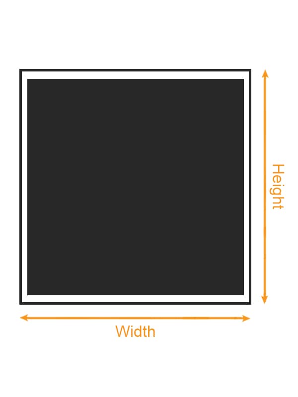 Poster - Square size chart imperial