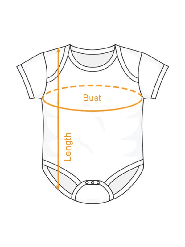 Baby's Onesie | Rabbit Skins 4400 (US Label) size chart imperial