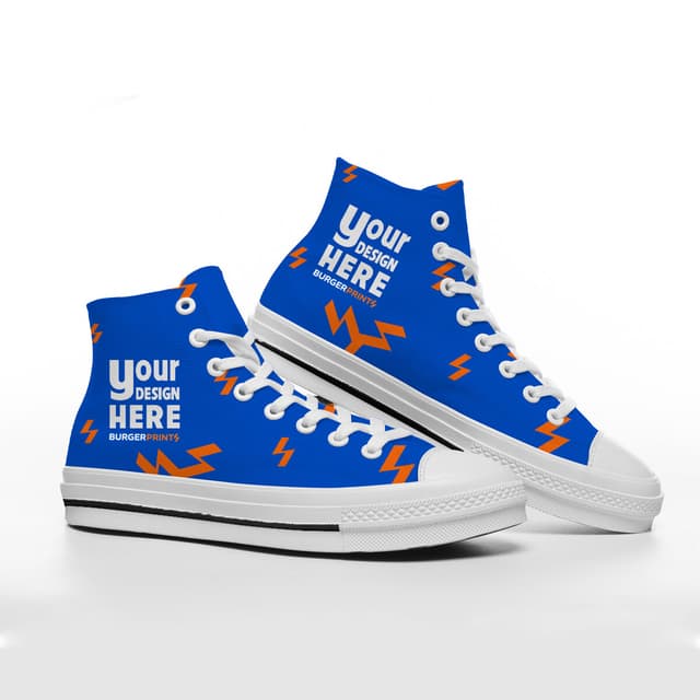 High Cut Canvas Shoes With Line size chart imperial