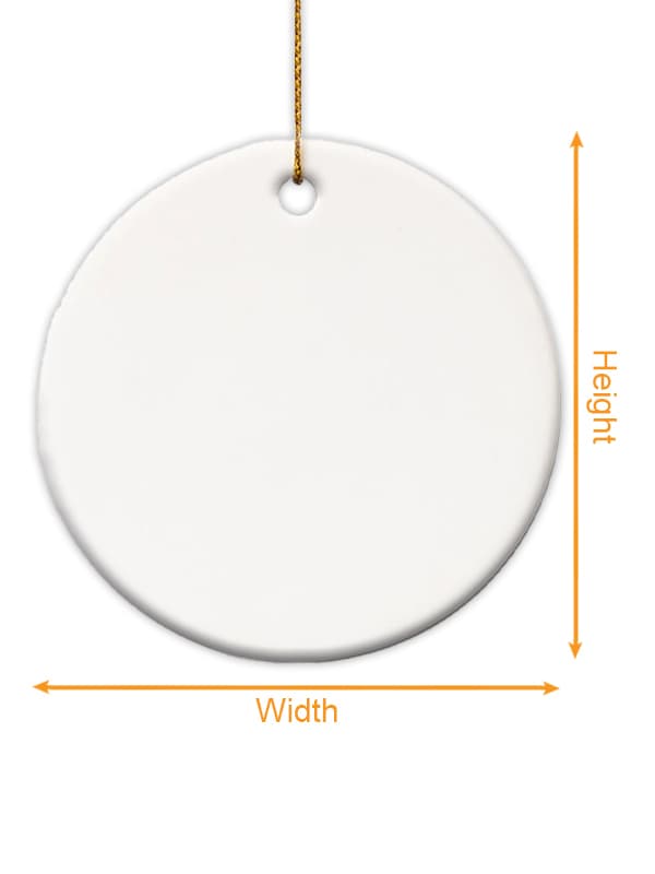 Ceramic Ornament - Circle size chart imperial