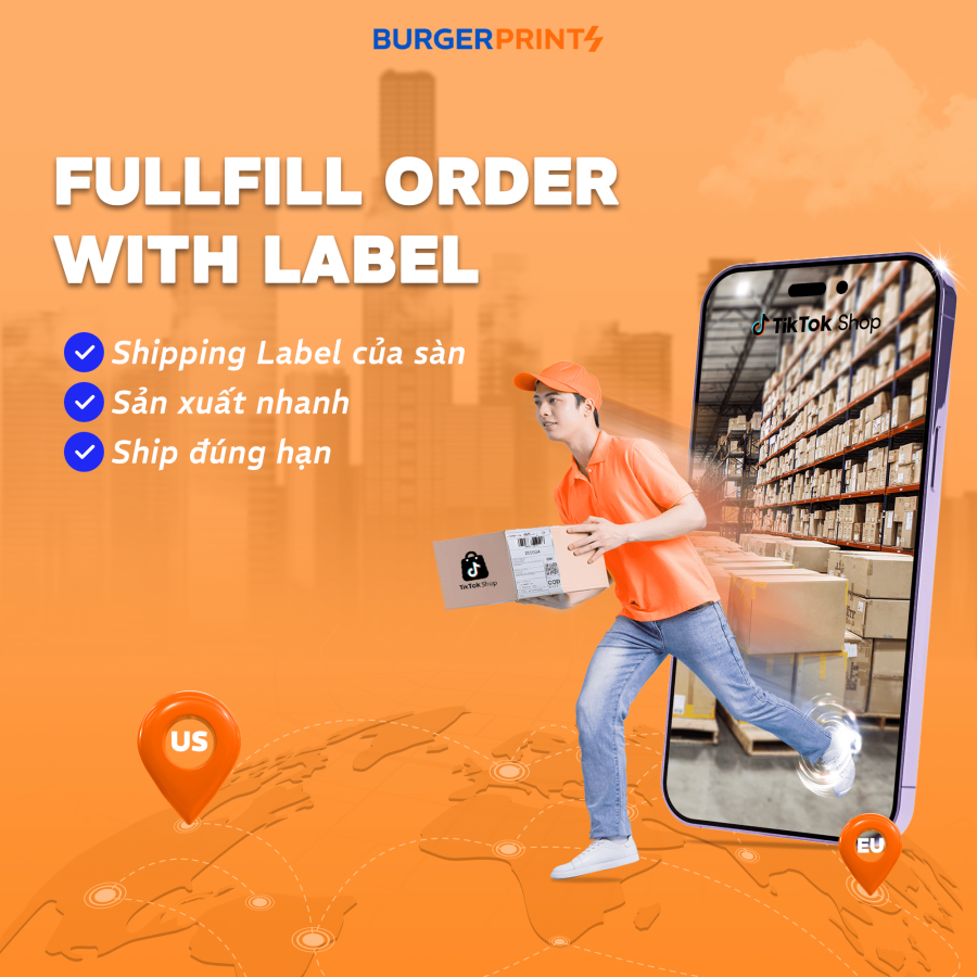 dịch vụ Fulfill Order with Label áp dụng cho 2 mã áo Bella Canvas 3001 và 6004