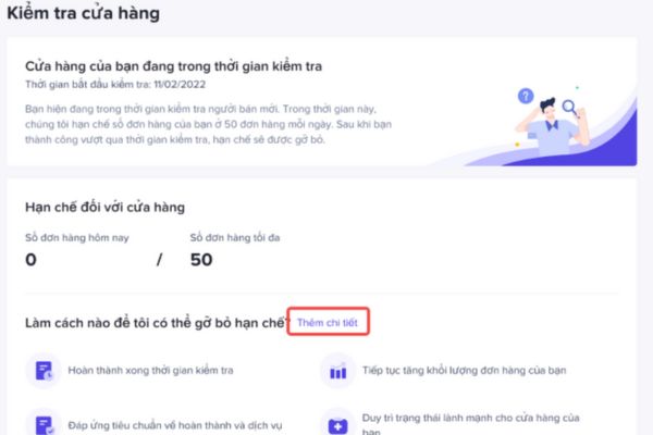 Các cách mở giới hạn đơn TikTok Shop