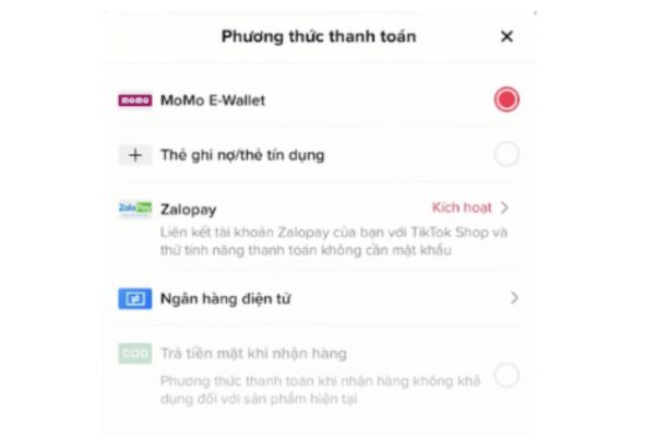 liên kết tài khoản ngân hàng với tiktok shop 