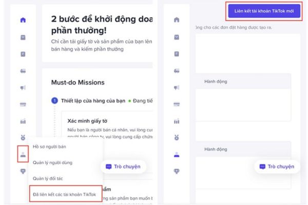 cách liên kết tài khoản ngân hàng với tiktok shop 