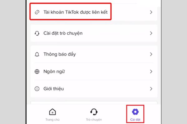 Liên kết tài khoản TikTok với TikTok Shop 