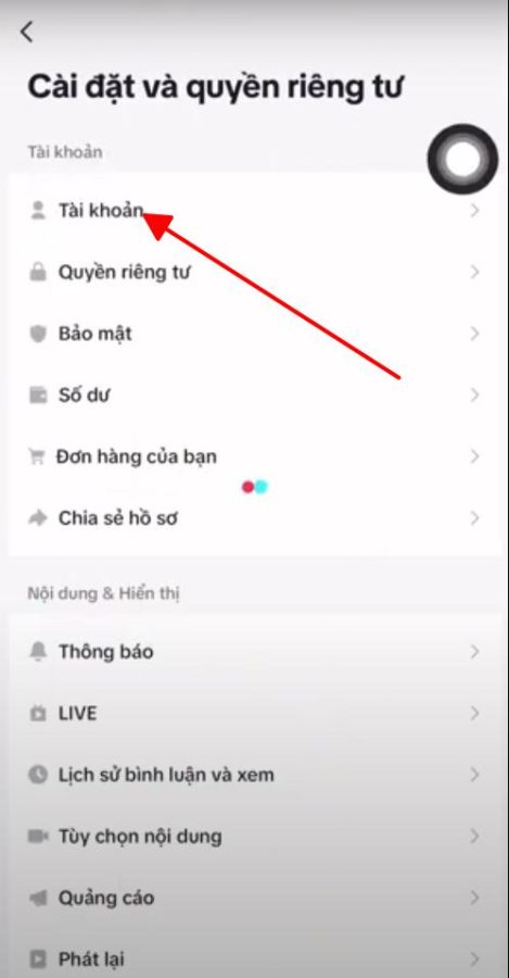 Bước 2 lập kênh tiktok cho doanh nghiệp