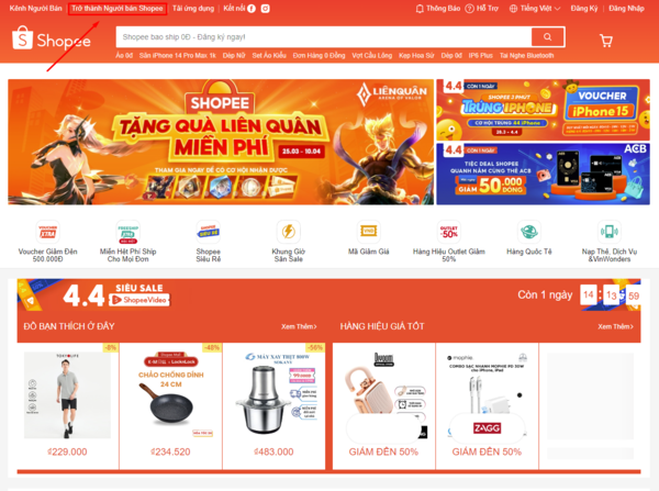 Tạo cửa hàng Dropshipping Shopee